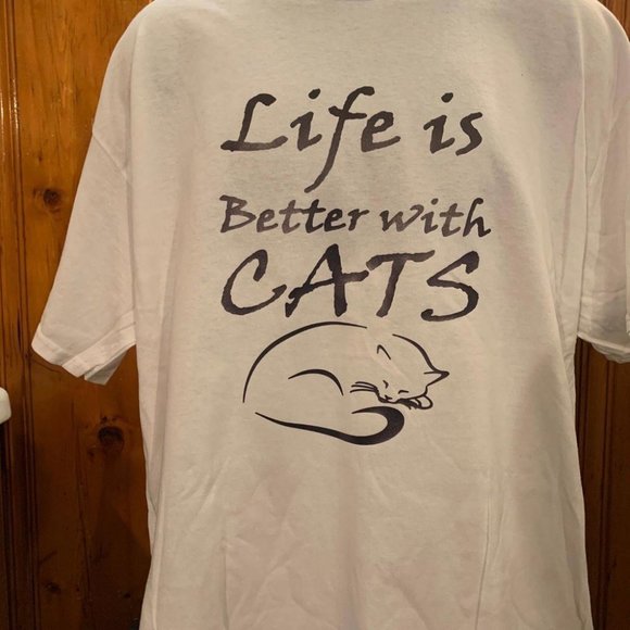 Life Is Better With Cats, Men, Women t-shirt - Sma - Picture 1 of 3